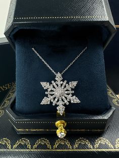 Elevate your holiday sparkle with this gold-plated snowflake necklace, beautifully crafted with high-quality cubic zirconia for an icy brilliance. Inspired by the unique beauty of snowflakes, this pendant symbolizes individuality, purity, and the magic of winter. Designed for festive elegance and everyday wear, this piece blends luxurious materials with timeless charm. Whether you're celebrating the season or looking for the perfect gift, this necklace is a versatile and meaningful accessory. Fe Snow Necklace, Winter Necklace, Snowflake Necklace, Christmas Necklace, Holiday Sparkle, Jewelry Christmas, Snowflake Designs, Unique Beauty, Cz Stone