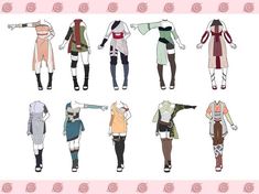 an image of women in different outfits