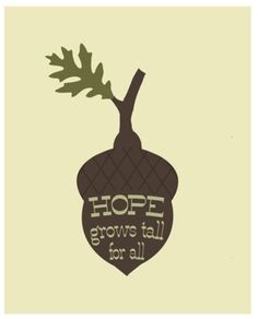 a radish with the words hope grows tall for all