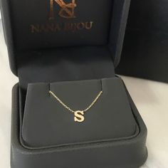 "This little classic initial letter cut-out is composed of 14K solid gold and beautifully complemented by a durable 14K solid gold adjustable chain. ♦ Initial Letter Dimensions: approximately 5mm (w) x 5mm (h) ♦ Metal Finish: High Shine Polish ♦ This design is available in Rose, White and Yellow 14K Gold ♦ Our inventory is limited on Etsy. You can find more quantities and unique designs by vising our website: www.nanabijoujewelry.com ♦ This item is proudly made in USA and also available in 18K s Dainty 14k Gold Monogram Name Necklace, 14k Gold Initials Name Necklace In Fine Jewelry Style, 14k Gold Initial Pendant Necklace, 14k Gold Initials Name Necklace Fine Jewelry, 14k Gold Fine Jewelry Name Necklace With Initials, 14k Yellow Gold Initial Necklace Stamped 14k, 14k Gold Initials Name Necklace, White Gold Initials Name Necklace In 14k, 14k Yellow Gold Initial Necklace