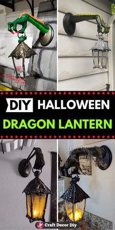 DIY Halloween Dragon Lantern Walmart Hand Lantern, Dragon Lantern, Plastic Lantern, Halloween Dragon, Diy Dragon, Lanterns Diy, Elegant Halloween Decor, Dragon Hand, Lantern Craft