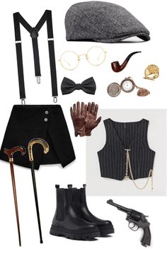 Peaky Blinders Inspo Outfit, Mobster Costume Female Diy, Peaky Blinder Female Outfit, Peaky Blinders Dress Up, 1920s Bartender Outfit, Mafia Halloween Costumes Women, Picky Blinders Woman Outfit, 1920s Outfit Ideas Casual