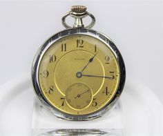 Swiss niello men's pocket watch from the Fabrique d'horlogerie Seeland (Seeland Watch Co.), Madretsch (Biel), 1891. Mechanical movement. manual winding. Movement runs and time can be set. Decorated 800 silver case, Tula silver, hallmarked several times on both lids (see pictures). Gold-colored dial with Arabic numerals and small seconds at 6 o'clock, as well as blued watch hands. Watch glass intact. Nice clean condition. Case diameter (measured without crown): 50.3 mm. ⚜️ Only available once ⚜️ Niello pocket watch ⚜️ Seeland Watch Co. ⚜️ Tula Silver ⚜️ Switzerland, around 1891 ⚜️ Mechanical Movement ⚜️ WORLDWIDE SHIPPING! Antique Silver Pocket Watch With Subdials, Antique Formal Watches With Stopwatch, Antique Metal Dial Pocket Watch Collectible, Silver Locket Watch For Formal Occasions, Collectible Silver Pocket Watch With Metal Dial, Formal Pocket Watch With Stopwatch And Round Dial, Silver Pocket Watch With Metal Dial For Collectors, Silver Skeleton Dial Watch Collectible, Collectible Silver Pocket Watch With Round Dial