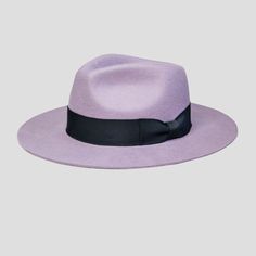 SG Ferguson Fedora - Lavender + Black Fitted Purple Hat With Short Brim, Adjustable Wide Brim Purple Fedora, Adjustable Flat Brim Purple Felt Hat, Lavender Wide Brim Hat For Kentucky Derby, Adjustable Purple Felt Hat With Short Brim, Purple Adjustable Flat Brim Felt Hat, Adjustable Purple Felt Hat With Flat Brim, Purple Winter Hat With Curved Brim, Adjustable Lavender Hat With Curved Brim