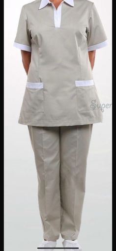 House Keeping Uniform, Maids Uniform, Maid Uniform, Scrub Tops, Scrubs, Grey, Pants