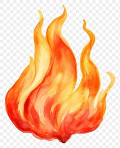 an orange and yellow fire on a white background