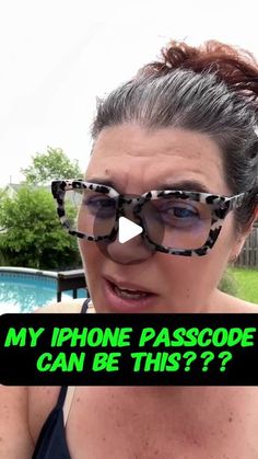 a woman wearing glasses with the caption my iphone passcode can be this?