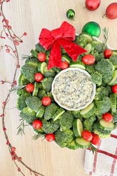 Christmas Vegetable Wreath Shaped Platter | Lynn Mumbing Mejia