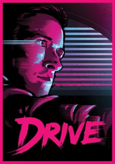 the poster for drive shows a man with glasses on his head, looking at something in front of him