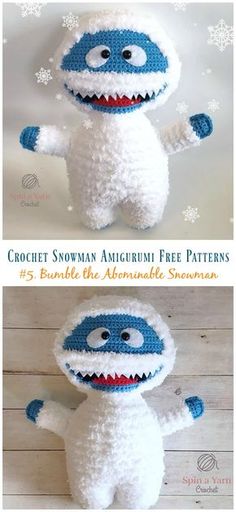 crochet snowman stuffed animal free pattern