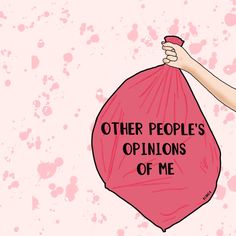 a pink bag with the words other people's opinions of me written on it