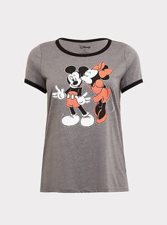 Minnie Kissing Mickey, Disney Cruise Vacation, Cartoon Shirts, Ringer Tee, Disney Cruise, Soft Tops, Mickey Minnie, Style Classic