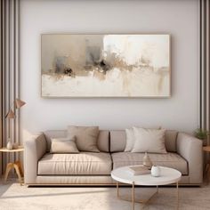 Beige Minimalist Wall Art Large Original Beige Abstract Painting Neutral Wall Art Framed Beige Oil Painting, Horizontal Painting, Minimalist Abstract Art, Wabi Sabi Wall, Contemporary Abstract Art, Linen Canvas, Textured Wall Art, Textured Wall, Acrylic Paints