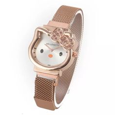 Hello Kitty Rose Gold Mesh Band Watch Cute Everyday Rose Gold Watch With Pink Bow. Straps Is Magnetic Easy To Adjust To Size If Needed Brand New! Bundle More To Save 10% Trendy Rose Gold Watch For Party, Trendy Rose Gold Party Watch, Casual Pink Watch For Gift, Dkny Watches Women, Anne Klein Watches Women, Student Birthday Gifts, Random Idea, Relic Watches, Invicta Watches Women