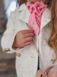 Lace Overlay White Blazer – Petite Maison Kids Hardware Buttons, Flower Overlay, Ivory Blazer, White Blazer, Ivory Color, Lace Overlay, Gold Buttons, Signature Design, Asymmetric Hem