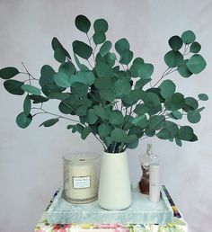 Whimsically chic bouquet of preserved eucalyptus! 100% Real Stems, Lasts approx. 1 year, 100% Water-Less & Easy Care! This plant bouquet is versatile for all décor styles & makes an enjoyable gift for both him and her! Chic Bouquet, Plant Bouquet, Everlasting Bouquet, Preserved Eucalyptus, 1 Year, Hallway, Decor Styles, Vase, Plants