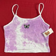 Brand New Condition! Item Has The Original Tags And Will Ship Securely Through Usps. Feel Free To Comment With Any Questions You May Have! White Y2k Tank Top For Spring, Y2k Style White Tank Top For Spring, Spring White Cotton Crop Top, White Cotton Crop Top For Spring, Purple Y2k Tank Top For Spring, White Y2k Tops For Spring, Purple Y2k Crop Top For Summer, Purple Y2k Style Summer Crop Top, Casual Purple Summer Tops