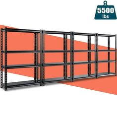 an image of shelving unit with shelves on each side and the words 350lbs above it