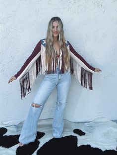 Fringe Clothing, Fringe Shirt, Suede Fringe Jacket, Long Fringe, Long Fringes, Fringe Jacket, Suede Fringe, Suede Material, Blue Star