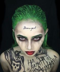 Joker Makeup Female, Female Joker Makeup, Nem Halloween Makeup, Female Joker Halloween