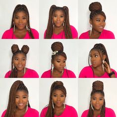 Different Ways To Styles Knotless Braids, Different Styles Of Knotless Braids, Box Braids Different Styles, Styled Box Braids Updo, Ways To Styles Braids, Braid Hairstyles Updo Black Women, How To Pack Twisting Hairstyle, Twist Braids Styling Ideas, Different Hairstyles For Box Braids