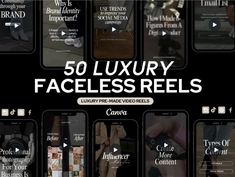 the 50 luxury faceless reels are available for all types of cameras and phones