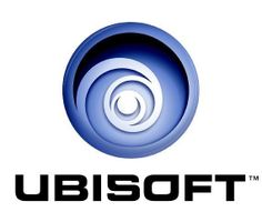 the logo for ubsoft is shown in blue and black letters on a white background