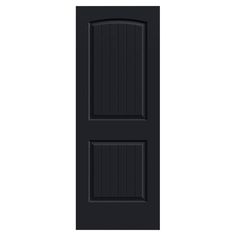 a black door on a white background