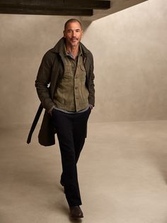 Trucker Jacket, Winter Is Coming, The Seasons, Chest Pocket, Olive Green, Banana Republic, Cotton Canvas, Layering, Relaxed Fit