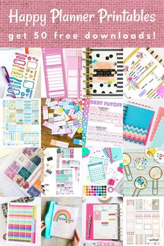 the happy planner printables bundle is on display