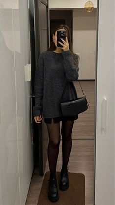 Skandinavian Fashion, Fashion Goals, Looks Black, Tights Outfit, Mode Inspo, Autumn Outfit, 가을 패션, Looks Style