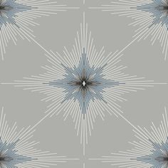 a gray and white starburst pattern on a light grey background with black lines