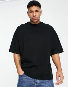 Topman extreme oversized fit organic t-shirt in black | ASOS Oversized Tshirt Outfit Men, Black Tshirt Outfit, Oversized Tee Outfit, Oversized Shirt Men, Oversize Tshirt Outfits, Shirt Outfit Men, Trendy Shirt Designs