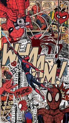 an image of spiderman with the word wmw on it