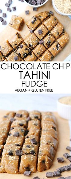 chocolate chip tahiti fudge vegan - gluen free is the perfect treat