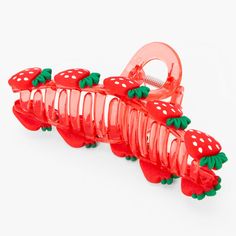 Strawberry Room, Strawberry Stuff, Strawberry Jewelry, Easter Hairstyles, Claw Clip, Strawberry Shortcake, Medium Hair, Hair Claw, Cute Jewelry