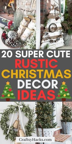 Rustic Christmas farmhouse decor is so wonderful, so why not make your own Christmas farmhouse crafts. Try these farmhouse diy projects and have fun doing it! #crafts #farmhouse #christmas Christmas Farmhouse Crafts, Rustic Christmas Decor Ideas, Country Christmas Crafts, Rustic Christmas Crafts, Christmas Farmhouse Decor, Farmhouse Diy Projects, Primitive Christmas Decorating, Country Christmas Trees, Rustic Christmas Decor