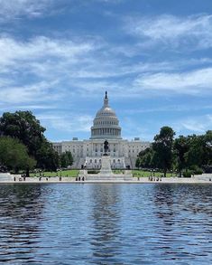 the united states capitol building from across the water