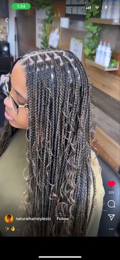 Box Braids With Curly Hair Left Out, Braiding Ideas, Braids French, French Curl Braids, Curl Braids, Hair Cut Ideas, Girly Hairstyles, Curly Braids, French Curl