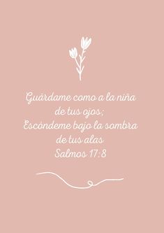 a pink background with the words in spanish and an image of a flower on it