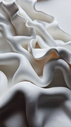 white wavy material is shown in close up