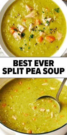 Best split pea soup recipe with ham bone Pea Soup Crockpot, Split Pea Soup Crockpot, Ham Bone Soup, Pea Soup Recipe, Split Pea Soup Recipe, Pea And Ham Soup, Ham Bone, Ham Soup, Homemade Soup Recipe