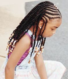 Braids For Little Black Girls Hairstyles, Braids For Black Hair Kids, Kids Braided Hairstyles With Beads, X Braids, Kids Hairstyles Black, Styles With Braids, Braids For Black Kids, Kids Braids With Beads, Black Kids Braids Hairstyles