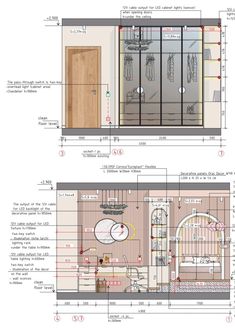 Children room Sliding Wardrobe Detail Drawing, Autocad Elevation Drawings, Interior Design Technical Drawing, Shopdrawing Interior, Elevation Drawing Interior, Wardrobe Detail Drawing, Interior Details Drawing, Interior Elevation Drawing, Door Detail Drawing