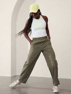 Affordable Cotton Cargo Pants With Multiple Pockets, Cheap Utility Parachute Pants With Cargo Pockets, Cheap Tapered Leg Parachute Pants With Cargo Pockets, Cheap Tapered Leg Bottoms With Cargo Pockets, Cheap Tapered Leg Cargo Pants With Pockets, Cheap Stretch Sporty Cargo Pants, Cheap Tapered Leg Parachute Pants With Side Pockets, 2025 Style, Easy Stretches