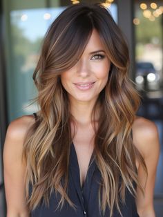 34 Long Layered Hair Ideas with Side Bangs for 2025: Trends, Tips, and Care Secrets Long Layers Side Bangs, Face Shaping Layers, Layered Hair With Side Bangs, Long Layered Hair With Side Bangs, Hairstyles With Side Bangs, Layered Hair Ideas, Hair With Side Bangs, Soft Blonde Highlights, Straight Layers