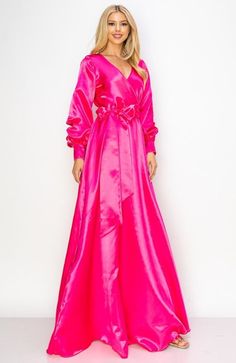 Solid Puff Sleeve Maxi Dress 1 piece Maxi Dress Colors: Fuchsia Sizes: S (4/6), M (8/10), L (12/14) Diva Den, Puff Sleeve Maxi Dress, Dress Colors, Denim Maxi Dress, Sleeve Maxi Dress, Bell Sleeve Dress, Maxi Dress With Sleeves, African Print, Puff Sleeve