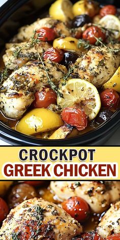 crockpot greek chicken with tomatoes and lemons