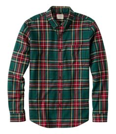 The softest long-lasting flannel in the widest range of 100% authentic Scottish tartans - now in Slim Fit. Slim Fit: Cut slim through the chest, sleeve and waist. Each color is carefully matched to the historical tartans in the Scottish registry. Authentic tartans are yarn-dyed for lasting color. Made of high-quality Portuguese cotton flannel, an L. L. Bean exclusive. Machine wash and dry. Button-down collar. Shirttail hem. Single patch pocket. Imported. Fit: Slim Fit | Men's Scotch Plaid Flanne Green Relaxed Fit Flannel Shirt For Fall, Classic Green Flannel Shirt For Fall, Cotton Long Sleeve Flannel Shirt For Fall, Fall Cotton Long Sleeve Flannel Shirt, Green Cotton Flannel Shirt For Winter, Winter Green Cotton Flannel Shirt, Green Long Sleeve Flannel Shirt For Winter, Green Long Sleeve Winter Flannel Shirt, Classic Long Sleeve Flannel Shirt