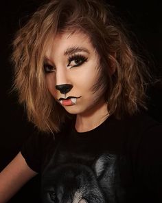 Scary Wolf Costume, Werewolf Face Paint, Scary Wolf, Skull Makeup Tutorial